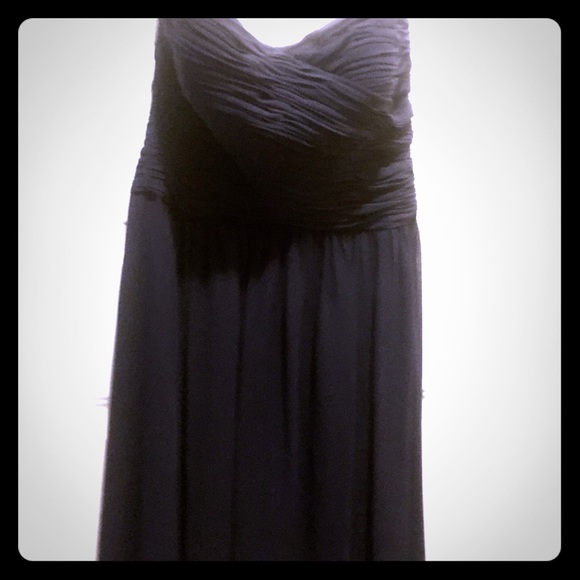 Navy Donna Morgan chiffon dress size 12 - Picture 1 of 4